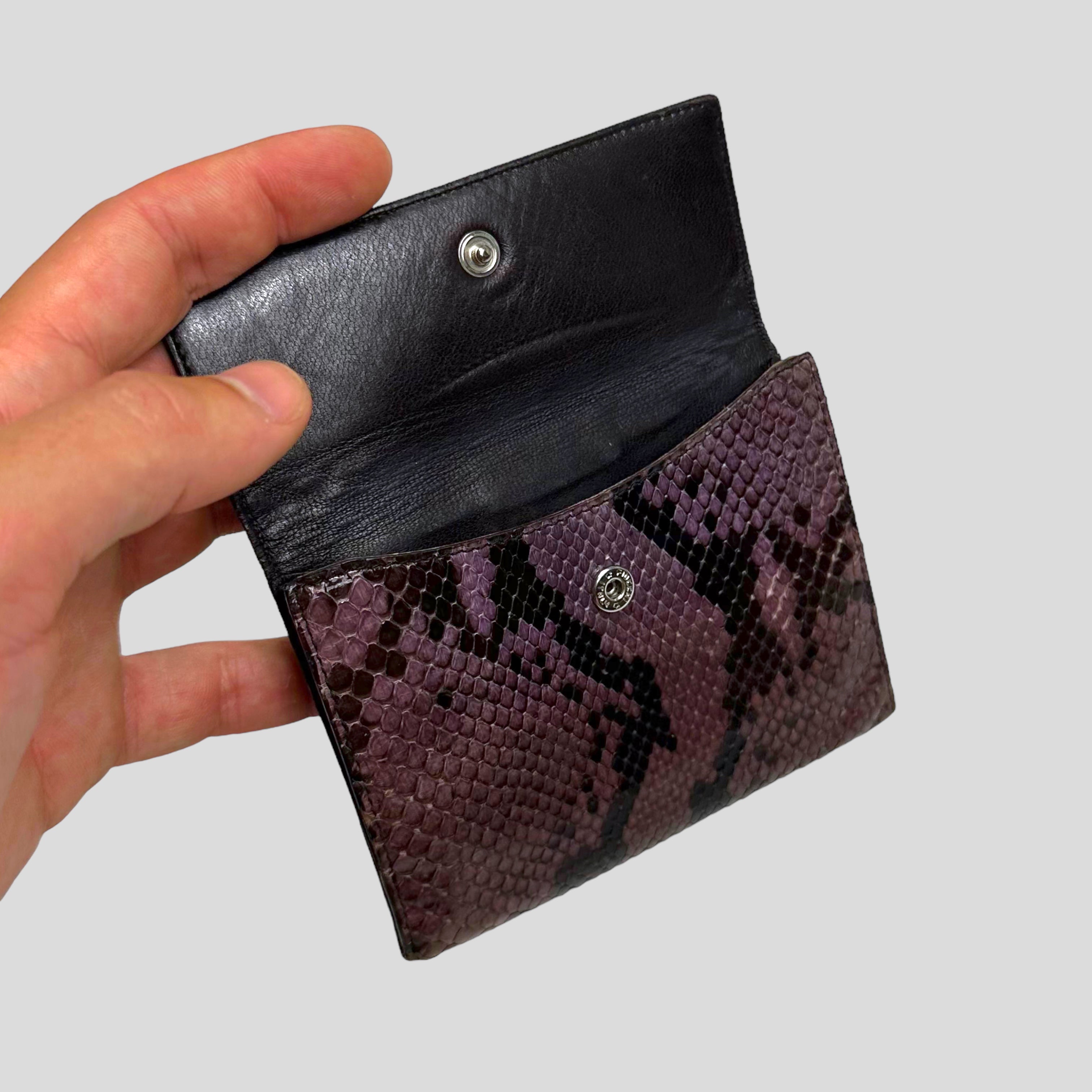 Prada Milano Python Snakeskin Tri fold Wallet Warmwaves