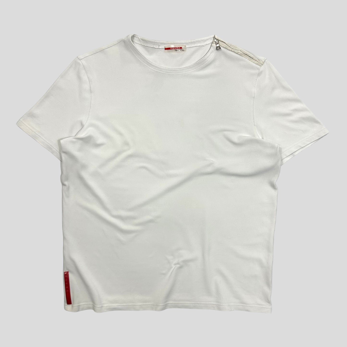 Prada Sport 00’s Boxy Zip Neck Nylon T-shirt