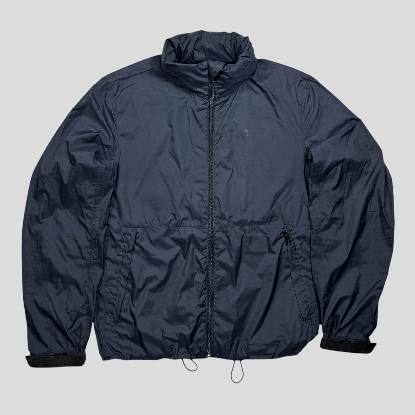 Prada 2020 Rubber Logo Taped Seam Windbreaker Jacket - M