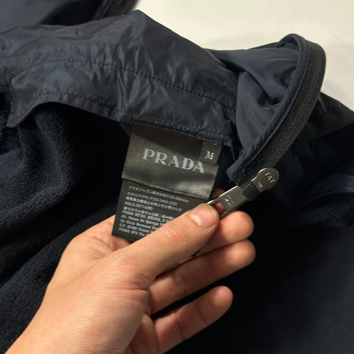 Prada 2016 Red Tab Nylon Panelled Track Jacket - M