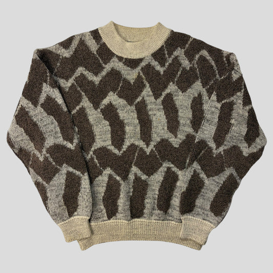 Issey Miyake MEN 1988 Heavy 3D Abstract Knit Jumper - M