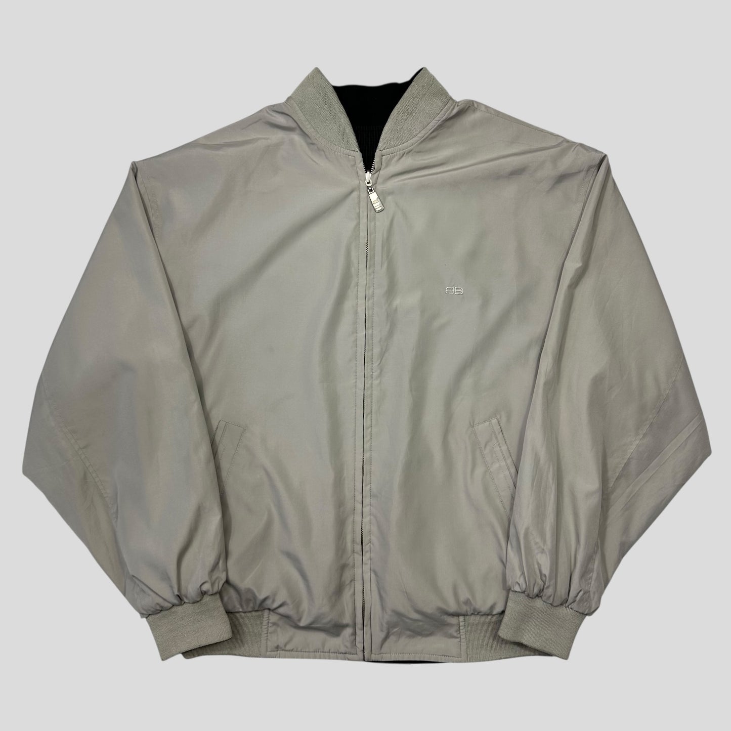 Balenciaga 90’s Grid Check Reversible Logo Bomber Jacket - L