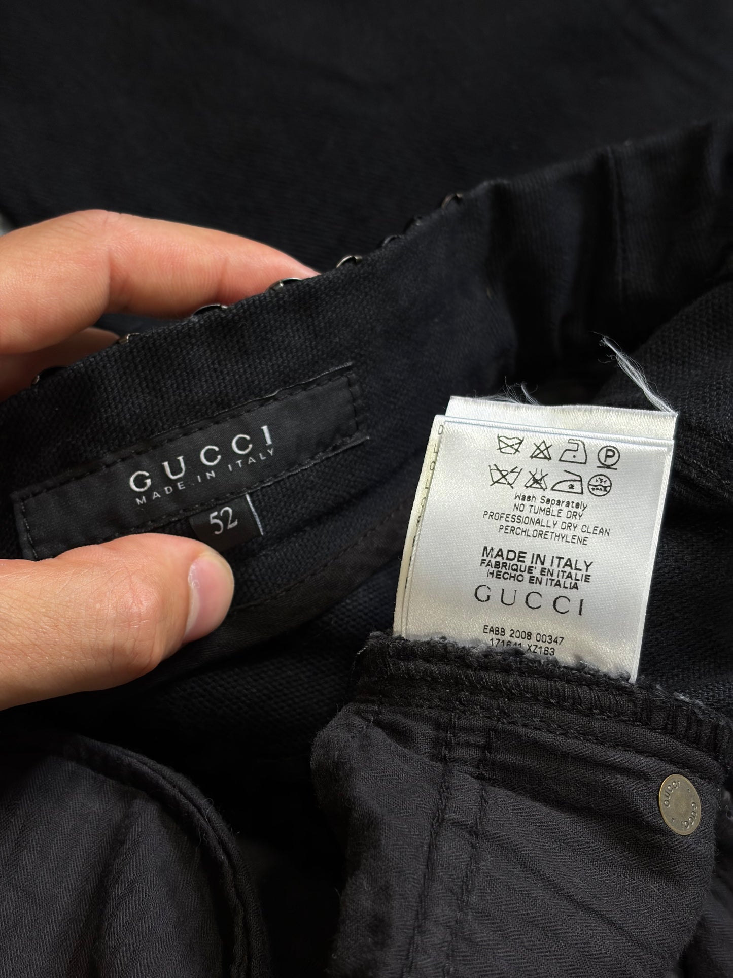Gucci FW08 Runway Chrome Studded Rock n Roll Jeans - IT52
