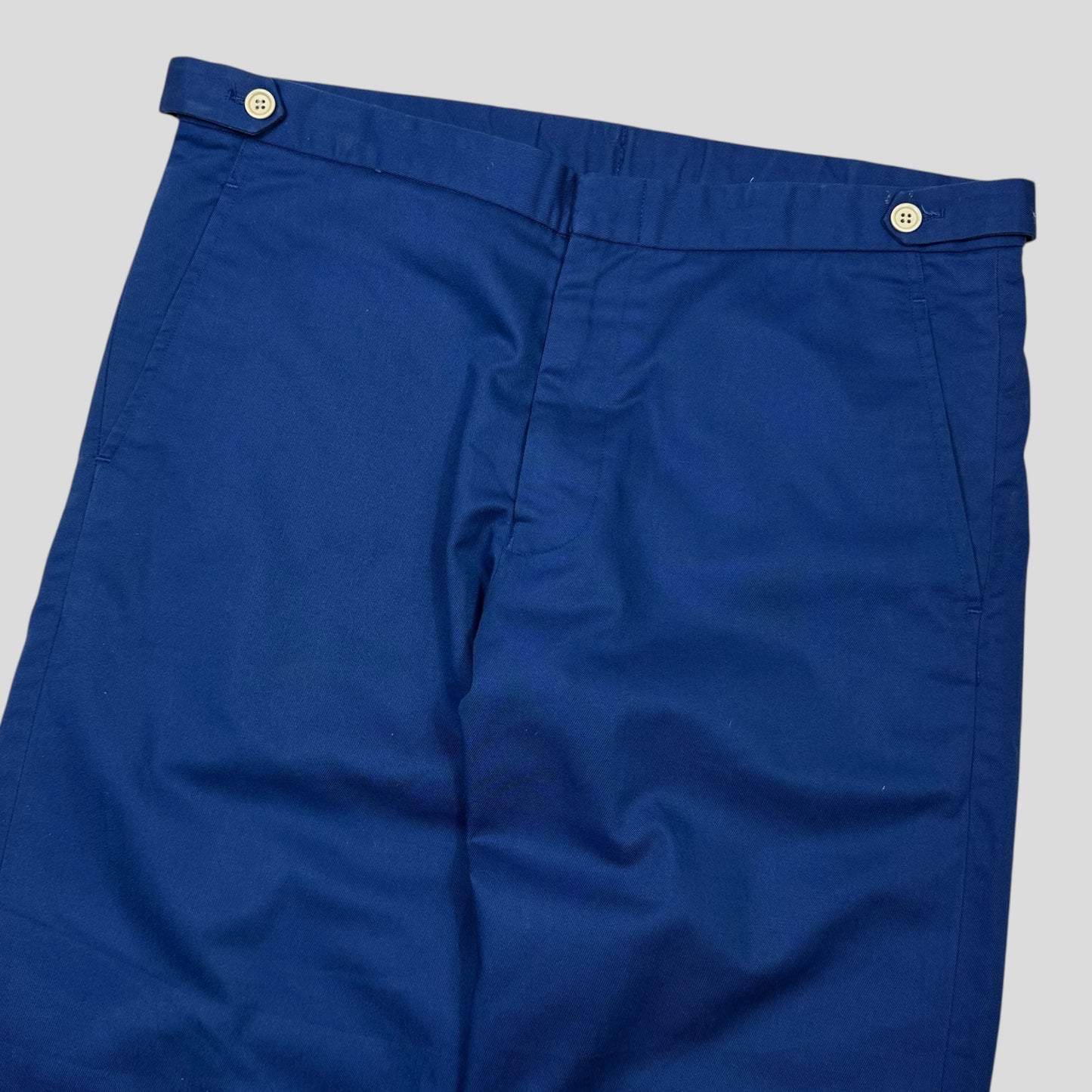 CDG SHIRT 90’s Blue Polycotton Adjustable Trousers - M
