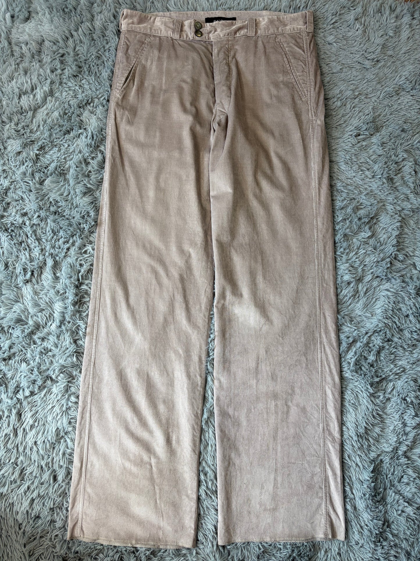 Gucci by Tom Ford 2004 Liquid Velvet Corduroy Western Trousers - IT52