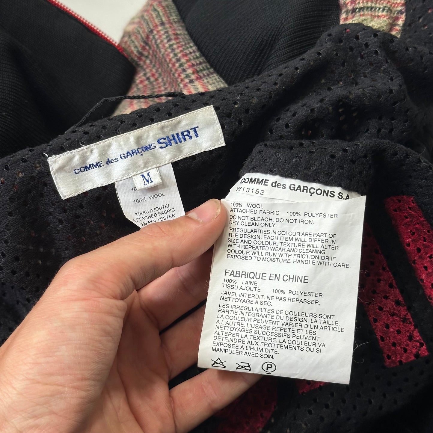 Comme Des Garçons SHIRT AW05 Technical Wool Plaid Jacket - M/L