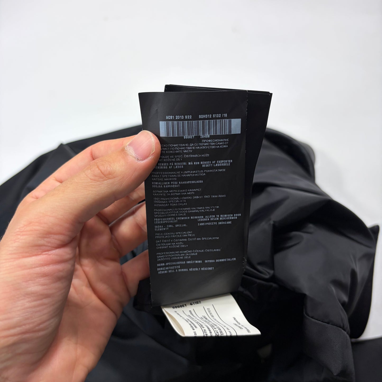 Prada 2013 Triangle Logo Gabardine Nylon & Leather Blouson Jacket - L/XL