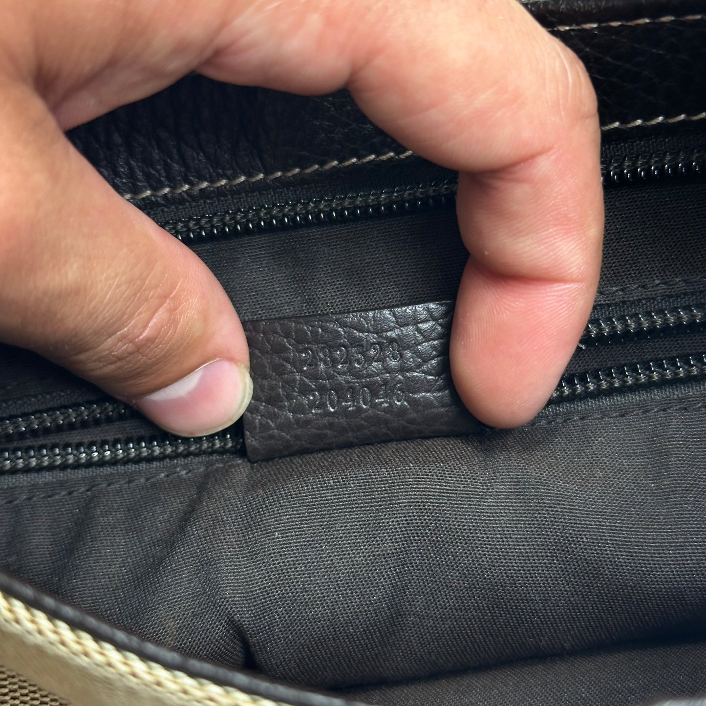 Gucci 00’s Canvas + Leather Crossbody Logo Bag