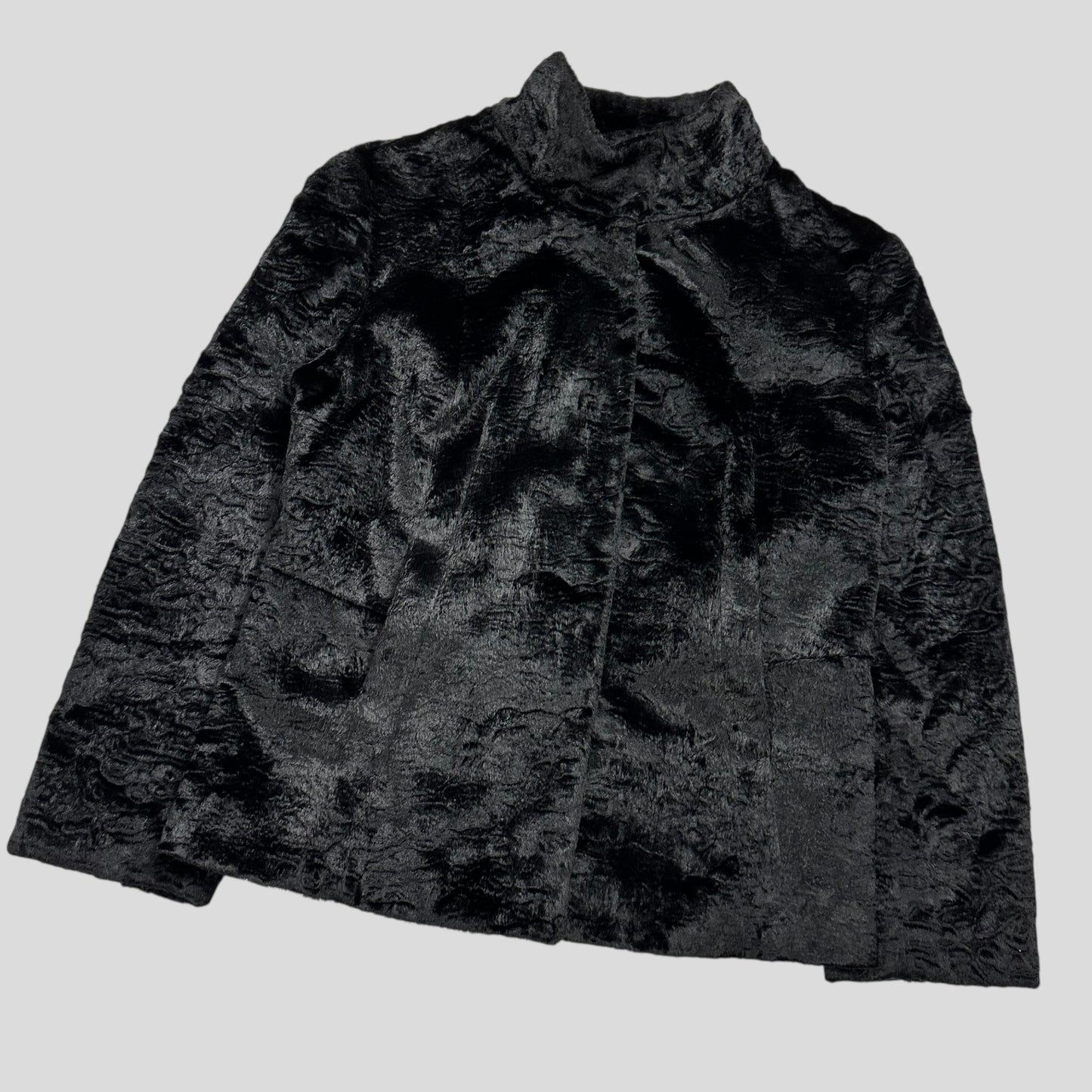 Just Cavalli 00’s Faux Fur Floral Lined Quilted Jacket - IT44