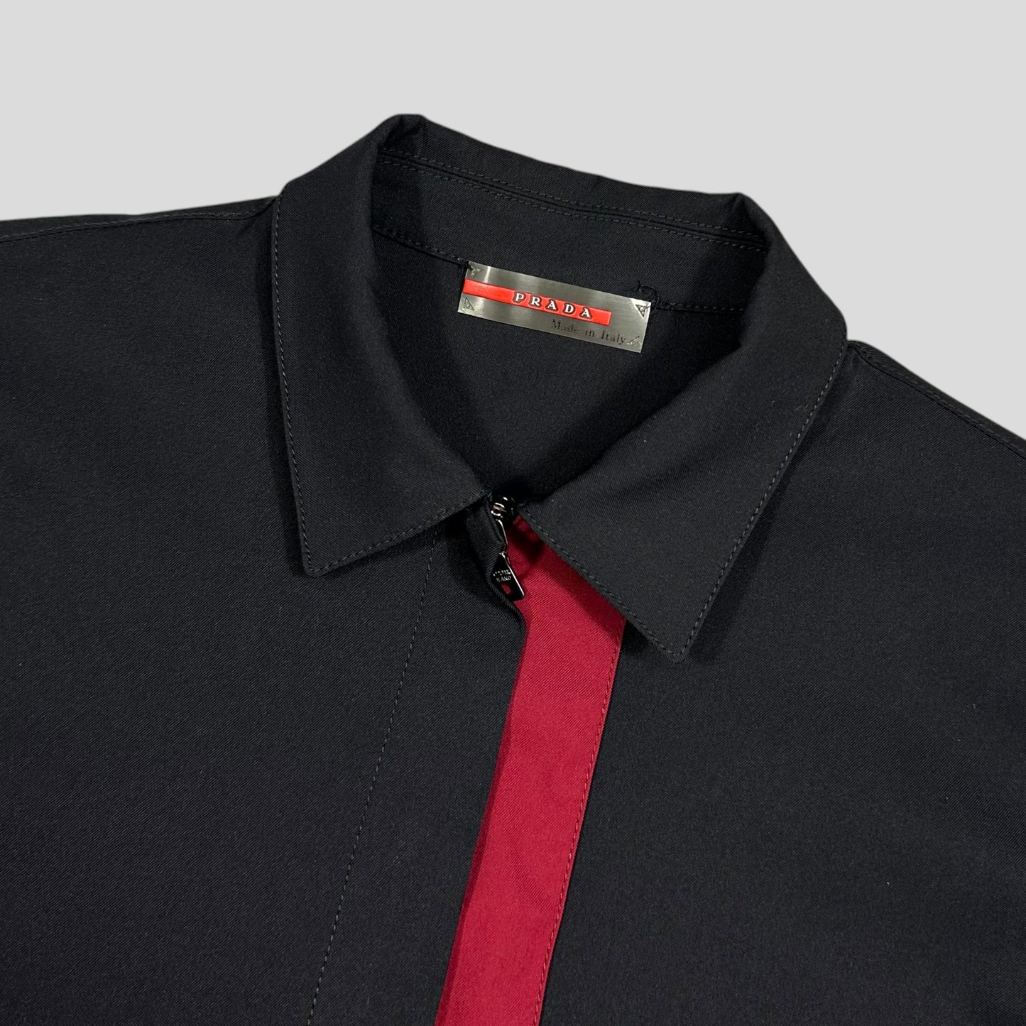 Prada Sport 1999 Nylon Panelled Zip-up Shirt - S/M