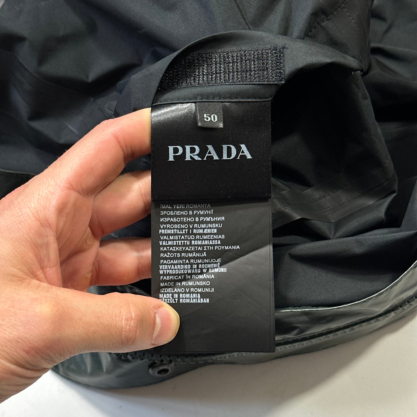 Prada Milano 2015 Taped Seam Toffee Wrapper Technical Jacket - IT50