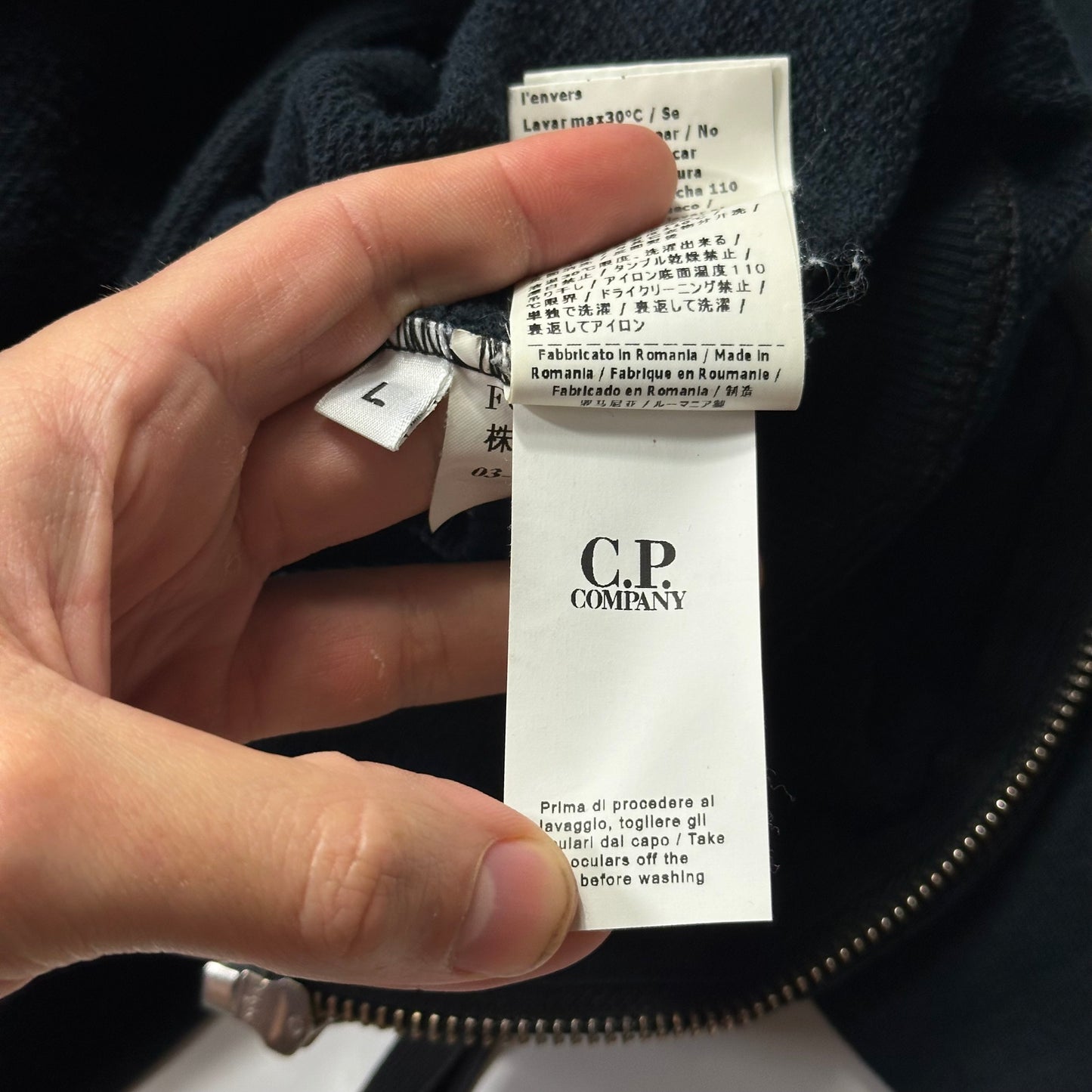 CP Company 2010 Navy Goggle Hoodie - M/L