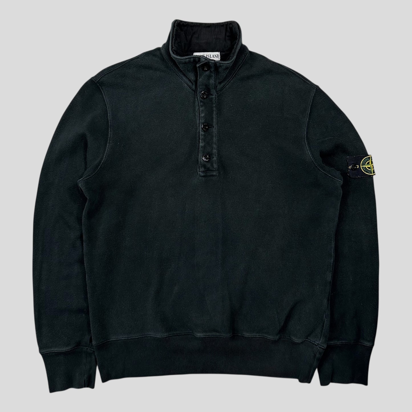 Stone Island AW09 Heavy Cotton 1/4 Button Pullover Jumper - L