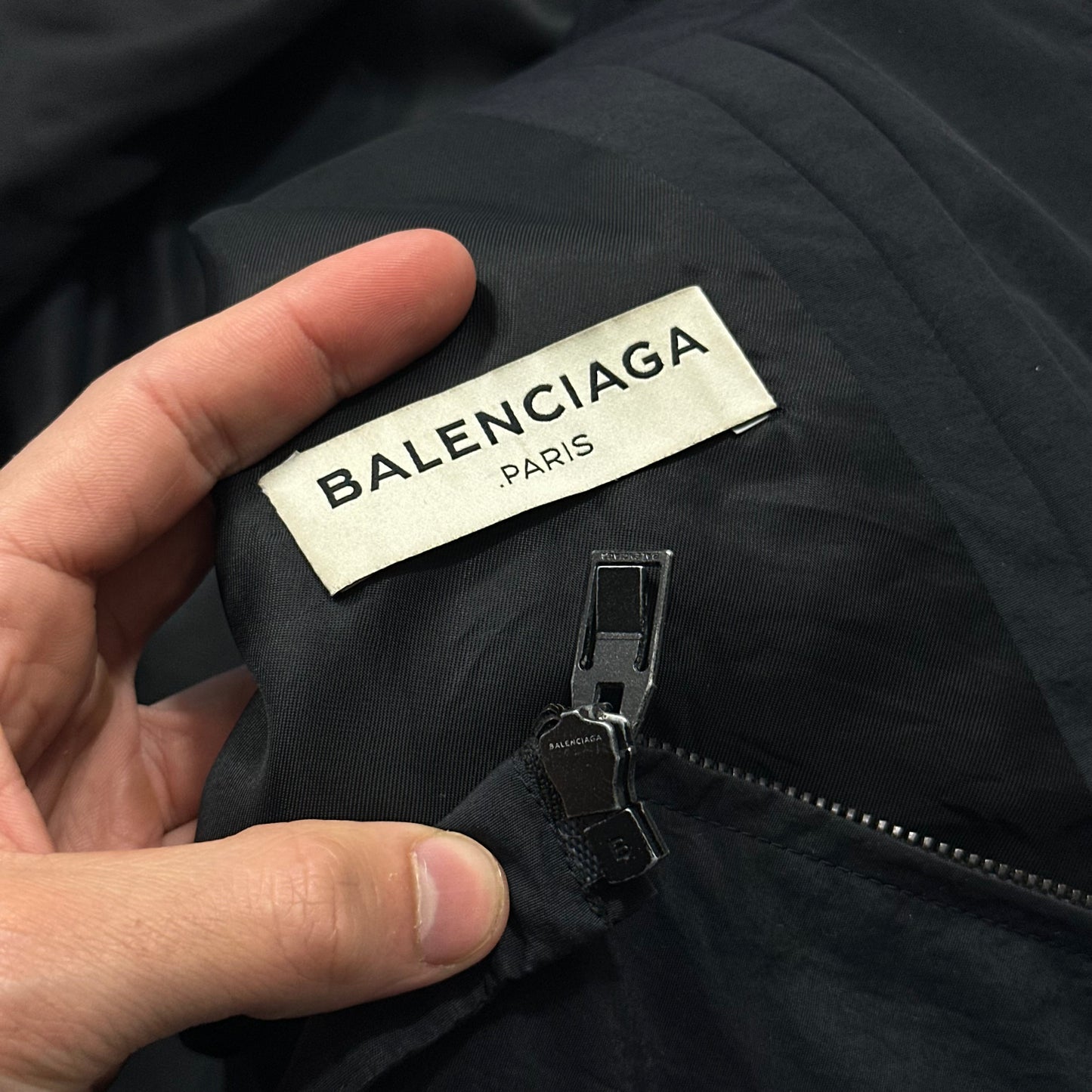 Balenciaga SS15 Wool Pocket Gabardine Nylon Work Jacket - M