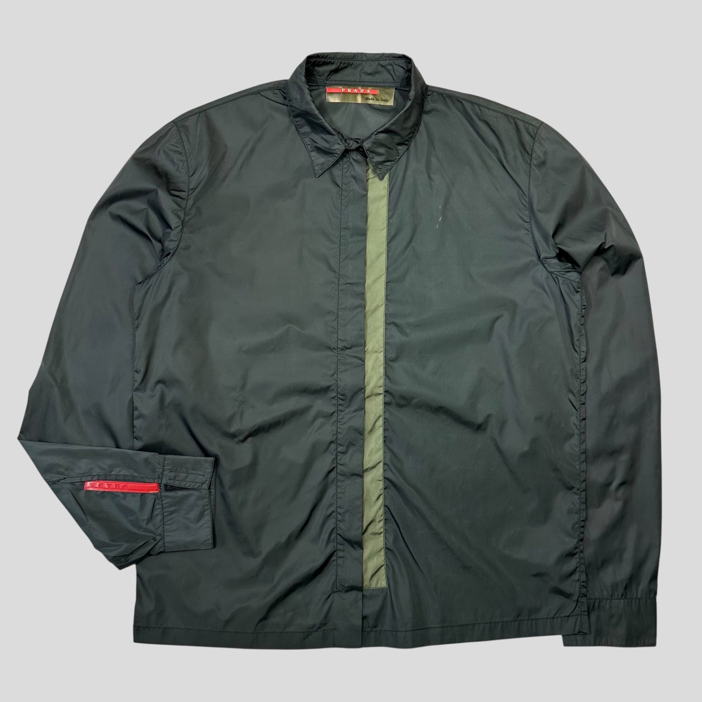 Prada Sport 1999 Nylon Panelled Zip-up Shirt - S/M