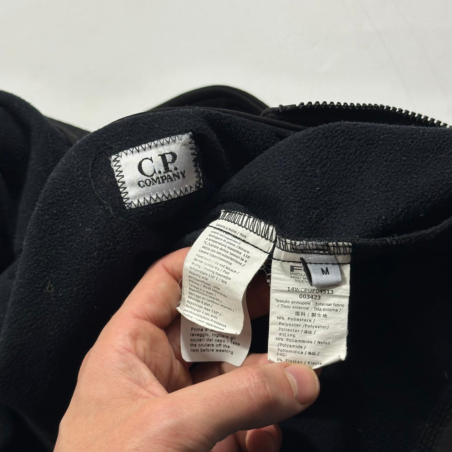 CP Company 2010 Era Black Soft Shell Goggle Jacket - S