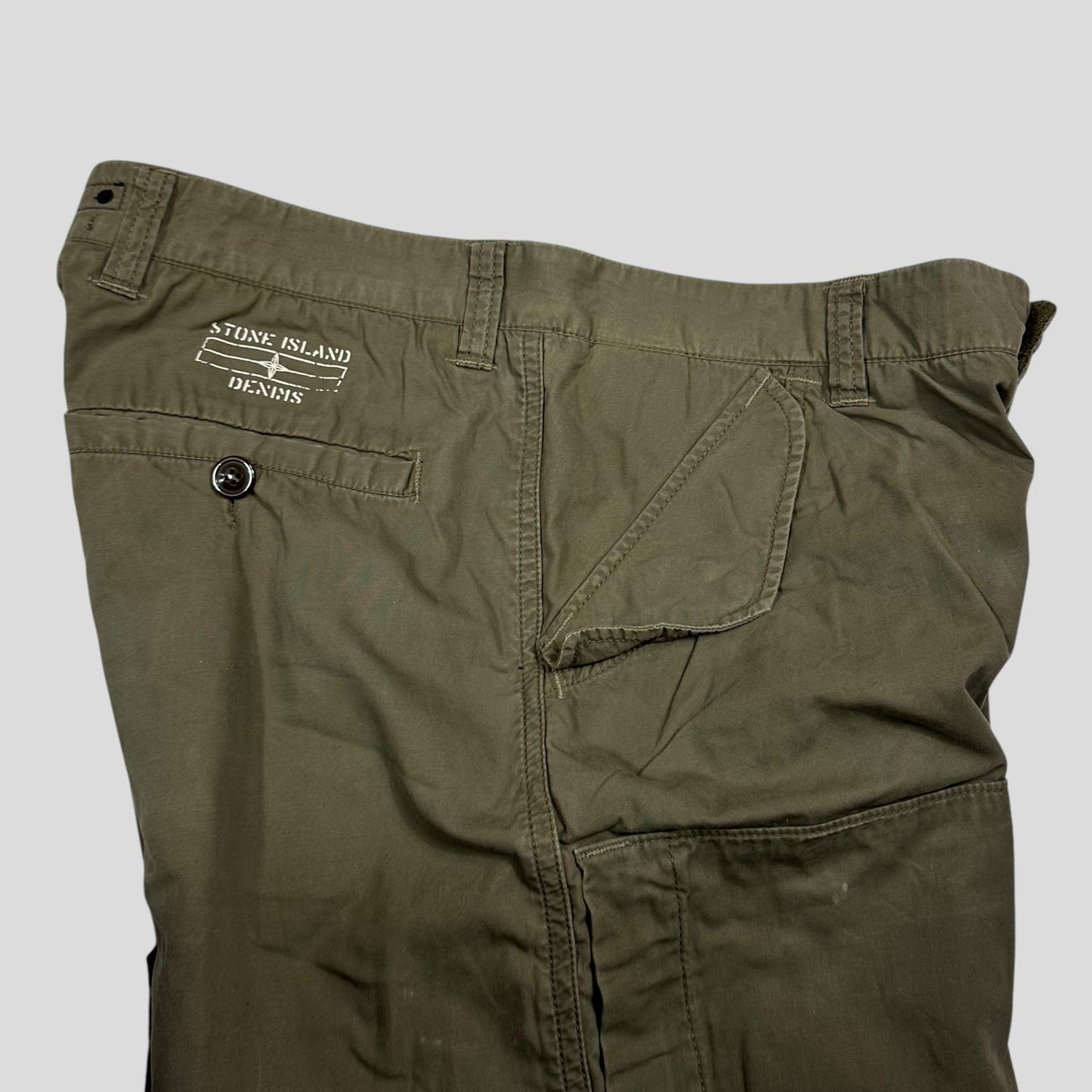 Stone Island AW08 Denims Multipocket Baggy Cargo Trousers - L
