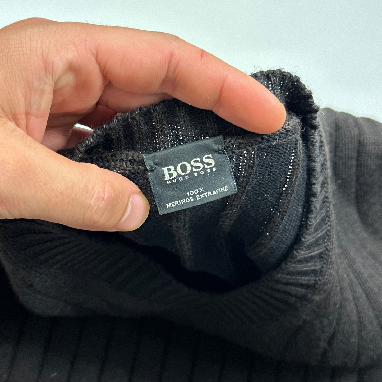 Hugo Boss 00’s Merino Wool 3D Ribbed Knit - S/M