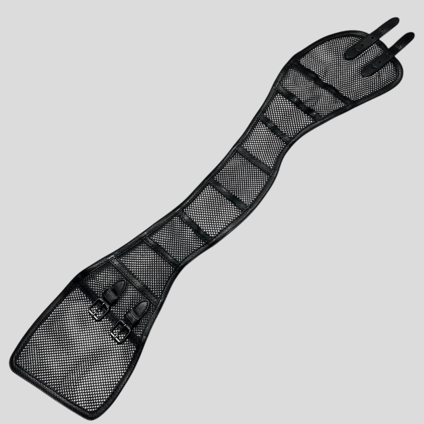 Prada SS00 Leather + Mesh Corset Runway Belt