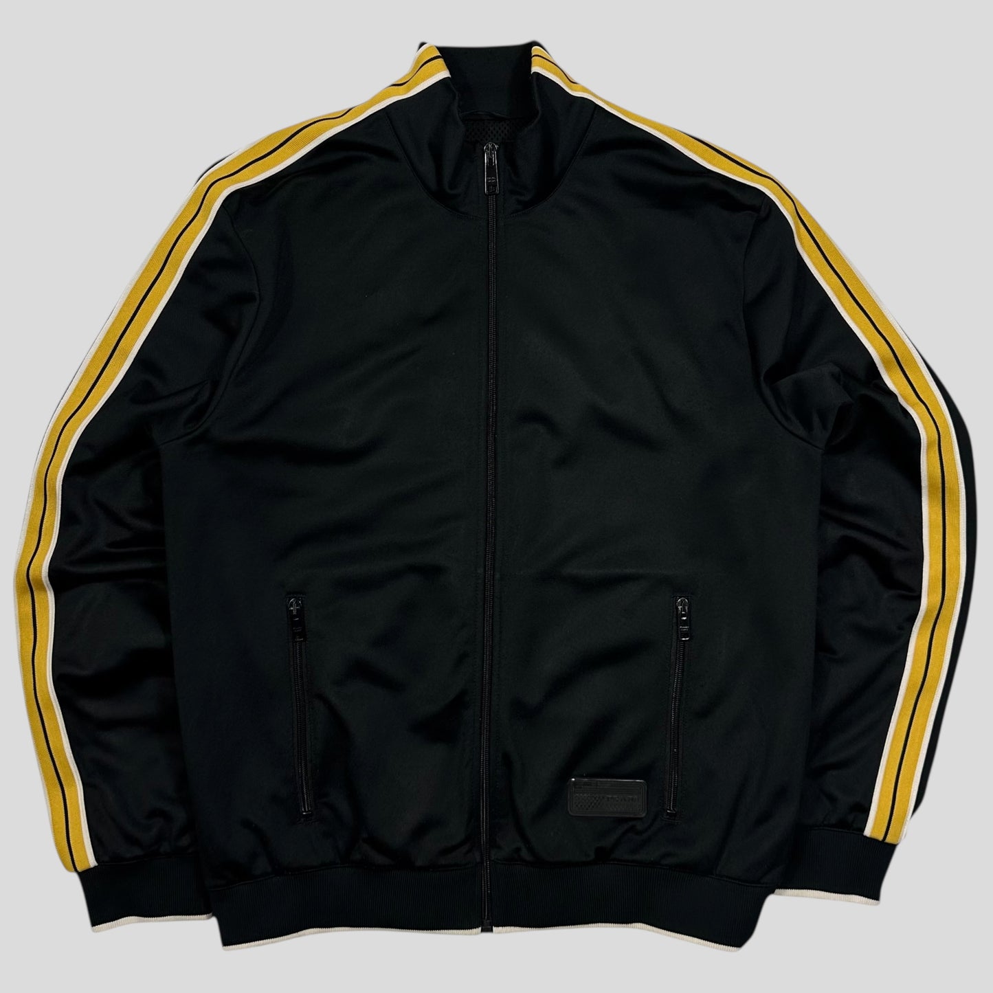 Prada 2018 Rubber Race Logo Striped Seam Track Jacket - L (M)
