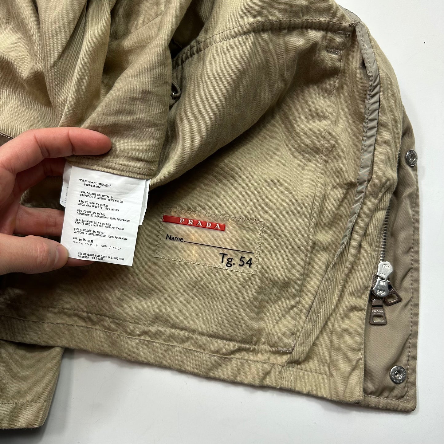 Prada Sport 00’s Cotton & Metal Multipocket Moto Field Jacket - IT54 (L)