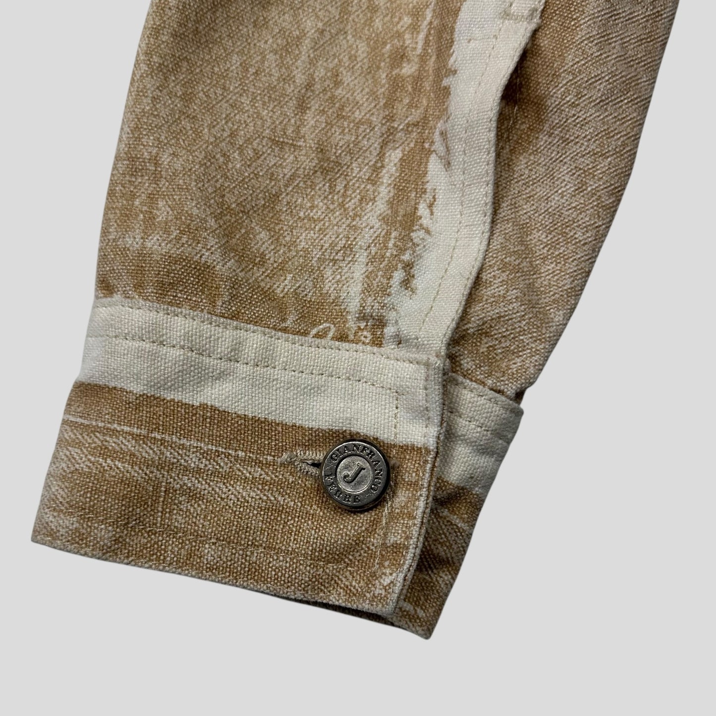 Gianfranco Ferre 90’s Sublimation Acid Wash Hemp Jacket - XS/S