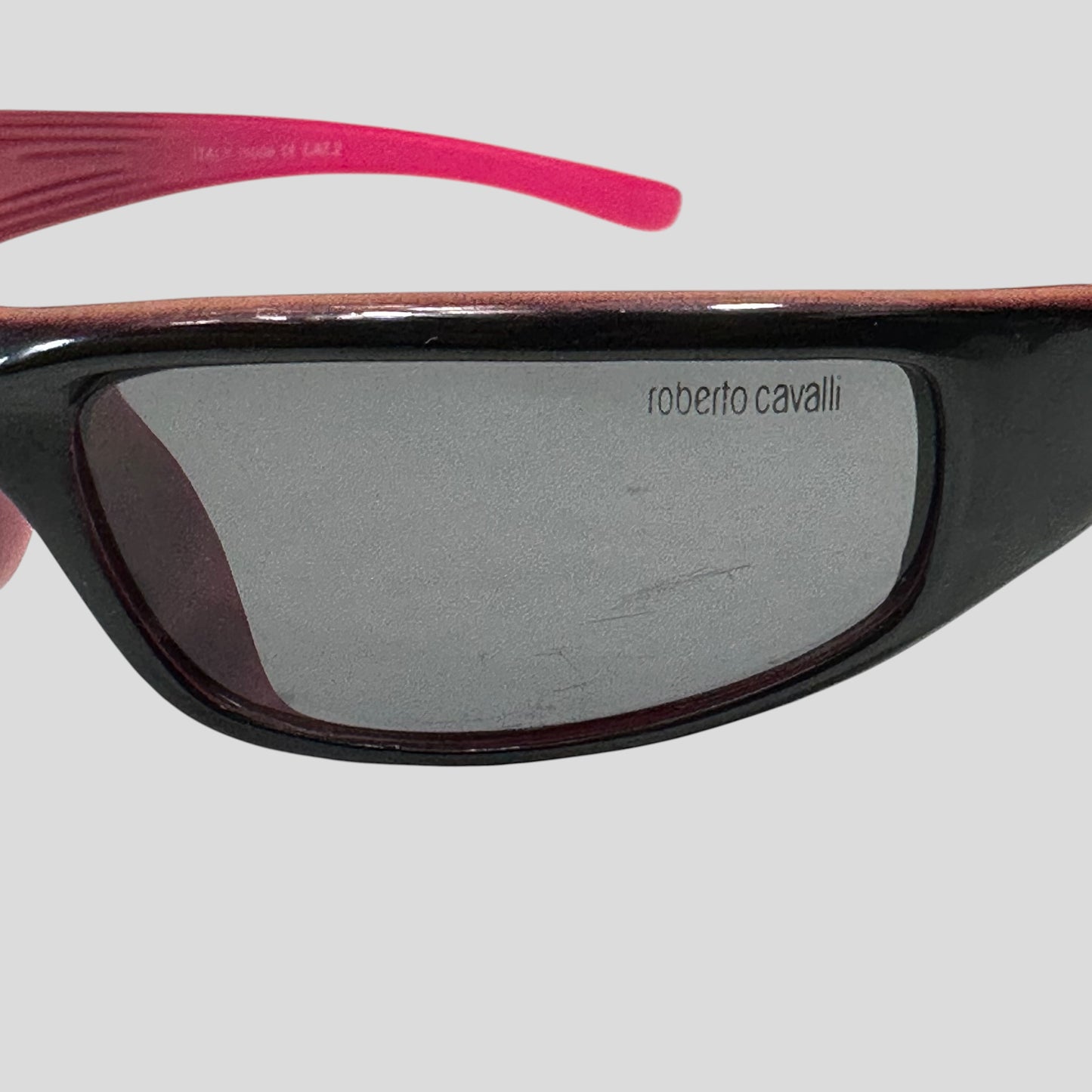 Roberto Cavalli 00’s Hot Pink Gradient Wraparound Sunglasses