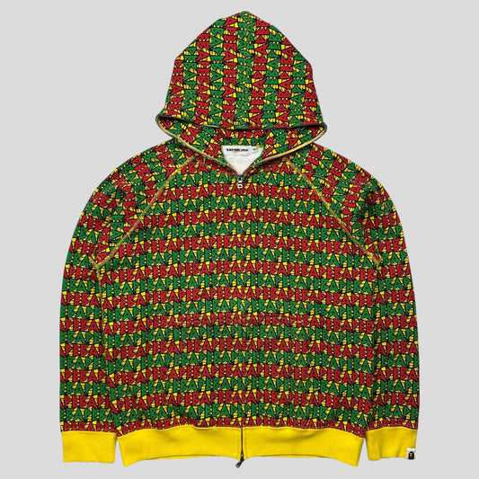 Bape OG 2009 Rasta Full Zip Hoodie - S/M