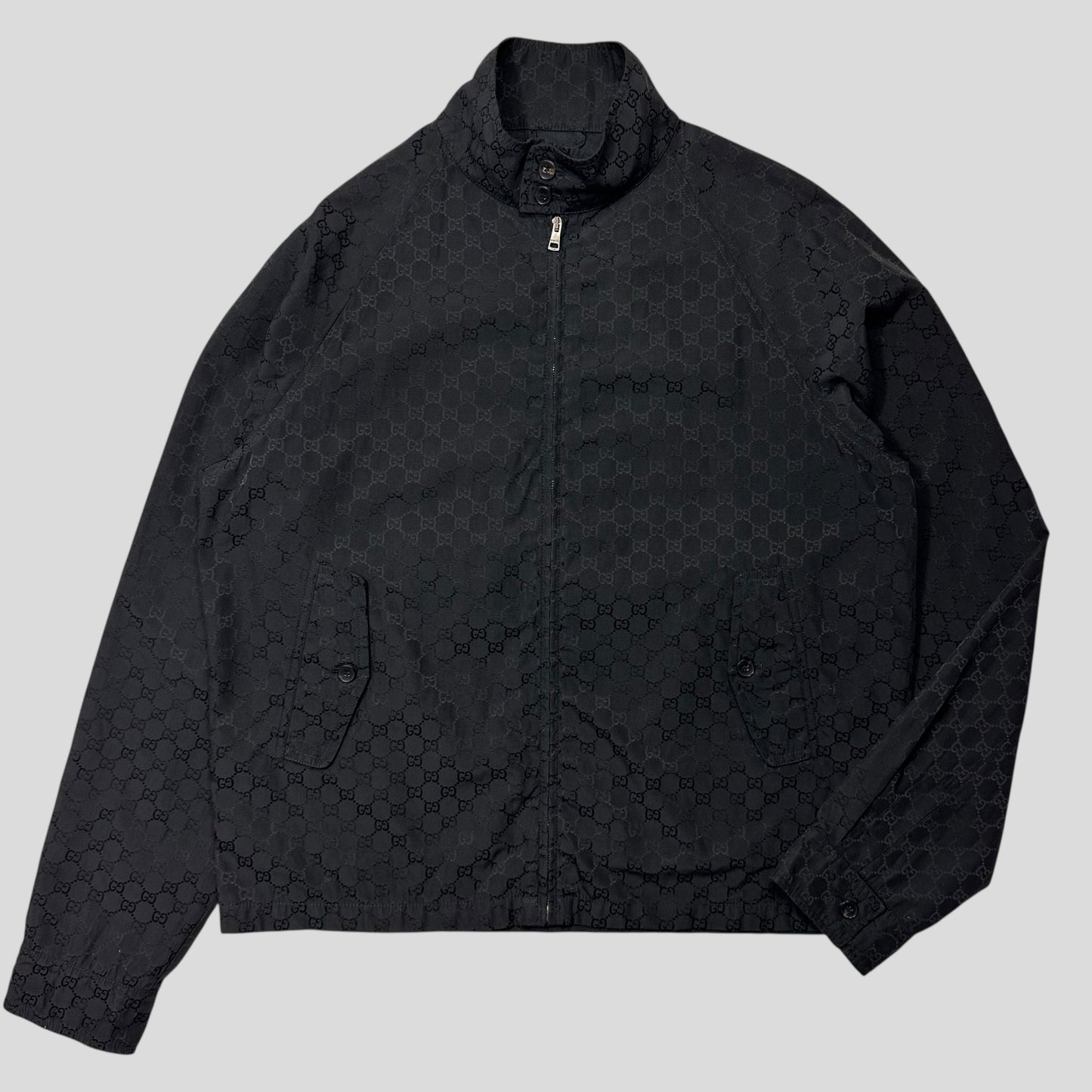 Gucci by Tom Ford 00’s Nylon Monogram GG Logo Black Jacket - IT54 (L/XL)