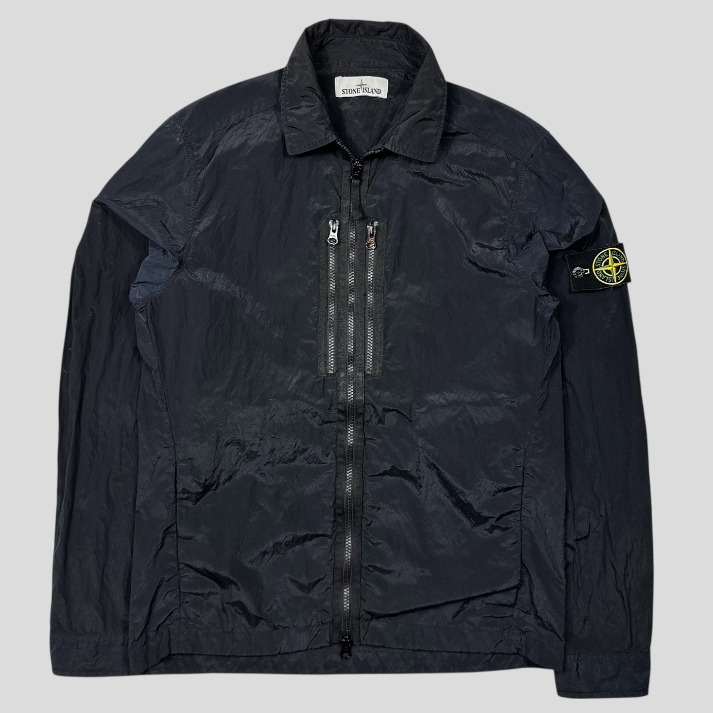 Stone Island Black Nylon Metal Overshirt Pocket Jacket - S
