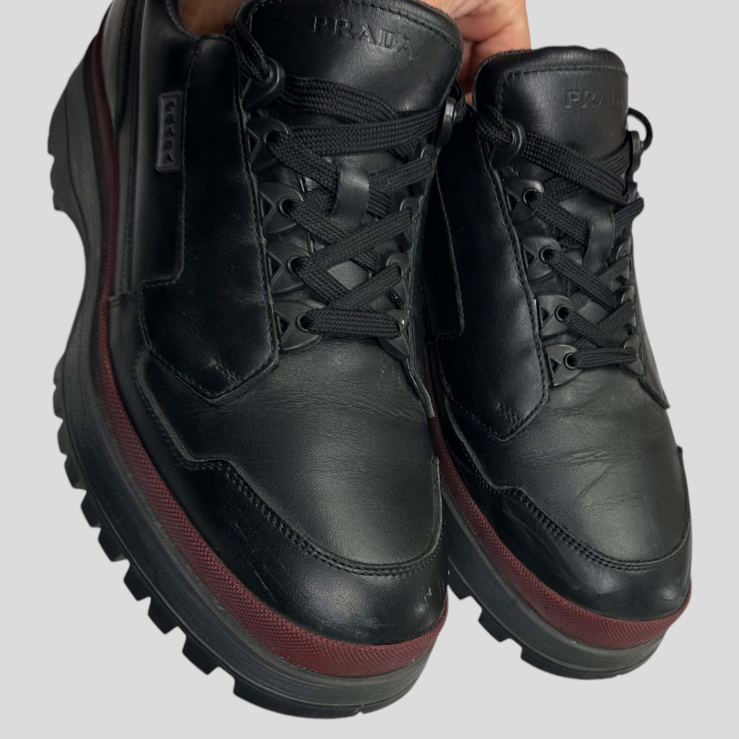 Prada Milano FW18 Leather Low Brixxen Boot UK9