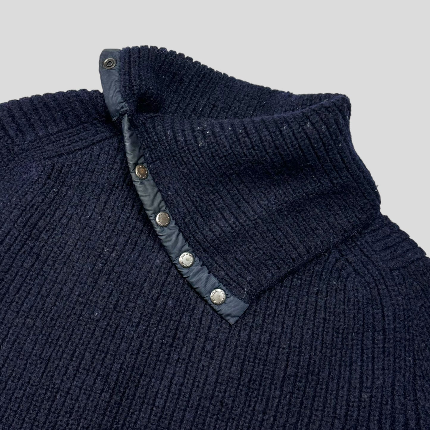 Prada Sport 00’s Chunky Ribbed Rollneck Tech Knit Jumper - S