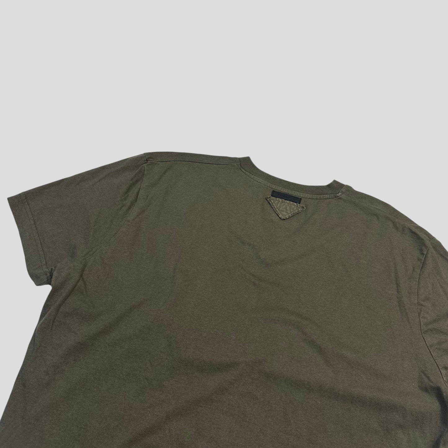 Prada Milano 2006 Triangle Double Logo V-neck T-shirt - M/L