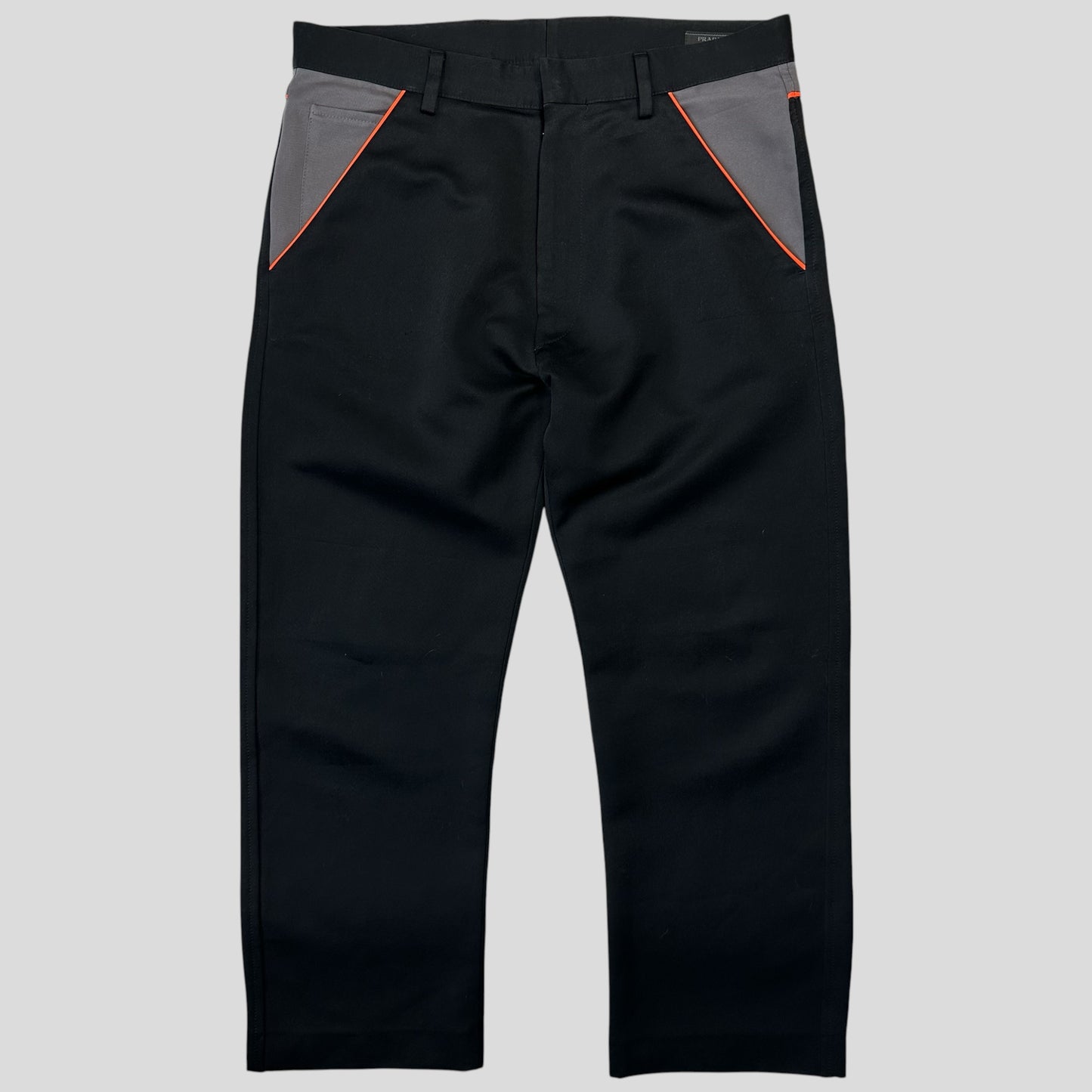 Prada Milano SS16 Runway Colourblock Technical Polyester  Trousers - IT48
