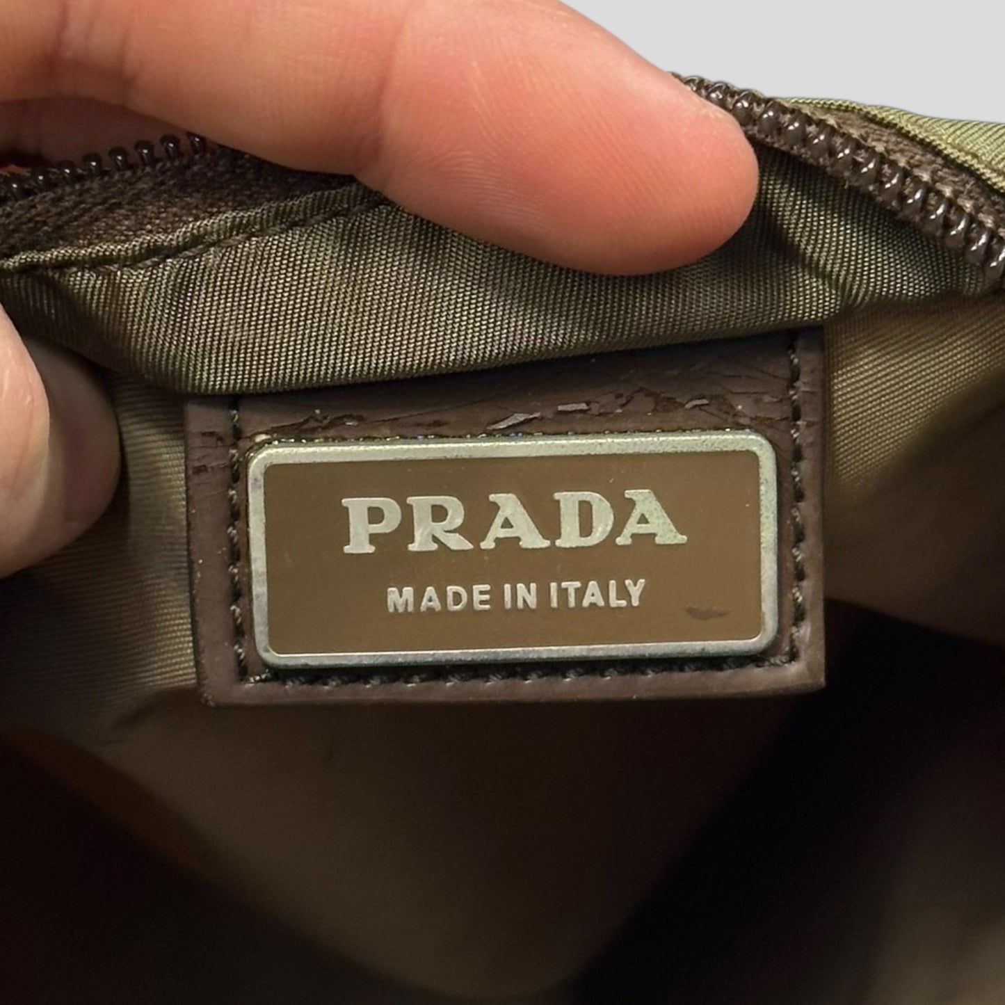 Prada Milano Tan Brown Nylon Crossbody Bag