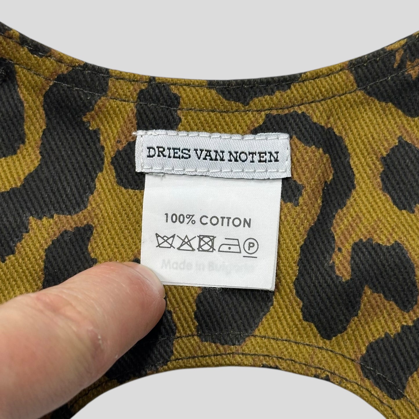 Dries Van Noten SS16 Cheetah Print Holster Suspender Harness Bag