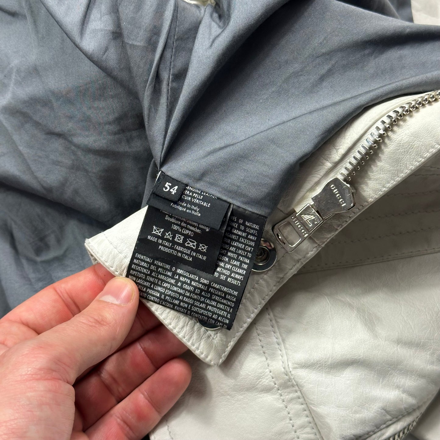 Gucci 2010 Nappa Leather Café Racer Perforated Panelled Biker Jacket - IT54 (L)