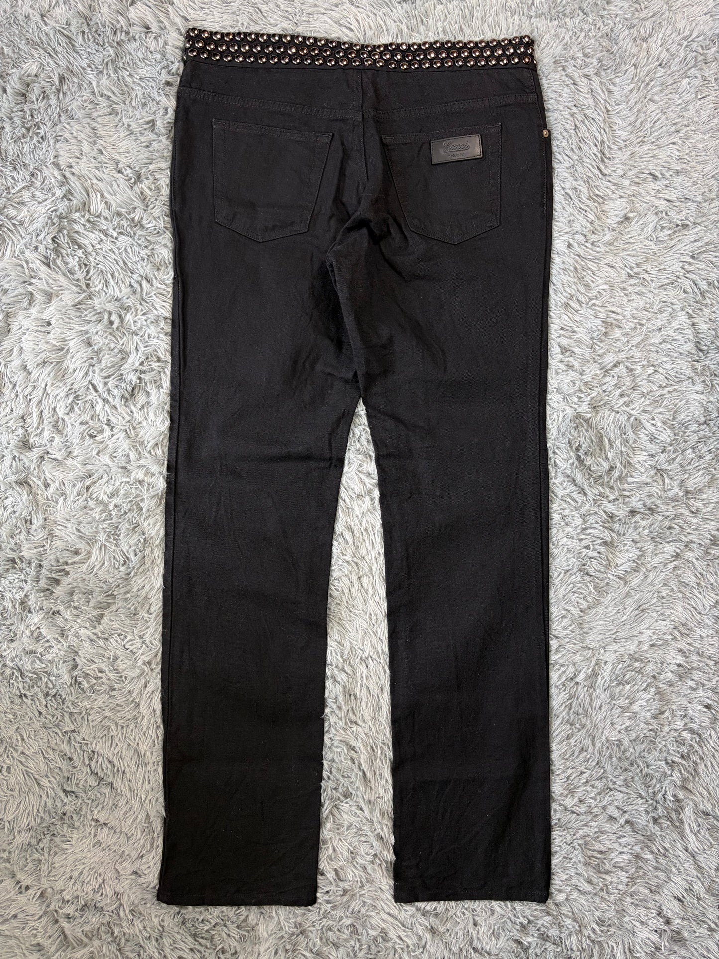 Gucci FW08 Runway Chrome Studded Rock n Roll Jeans - IT52