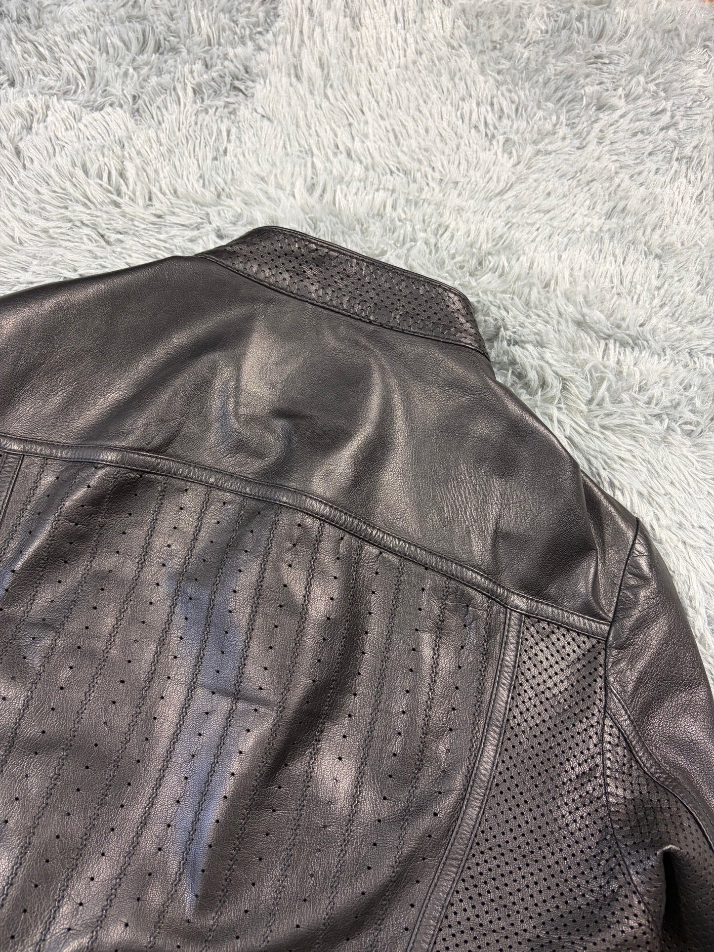 Gucci 00’s by Frida Giannini Perforated Leather Premium Biker Jacket - IT46