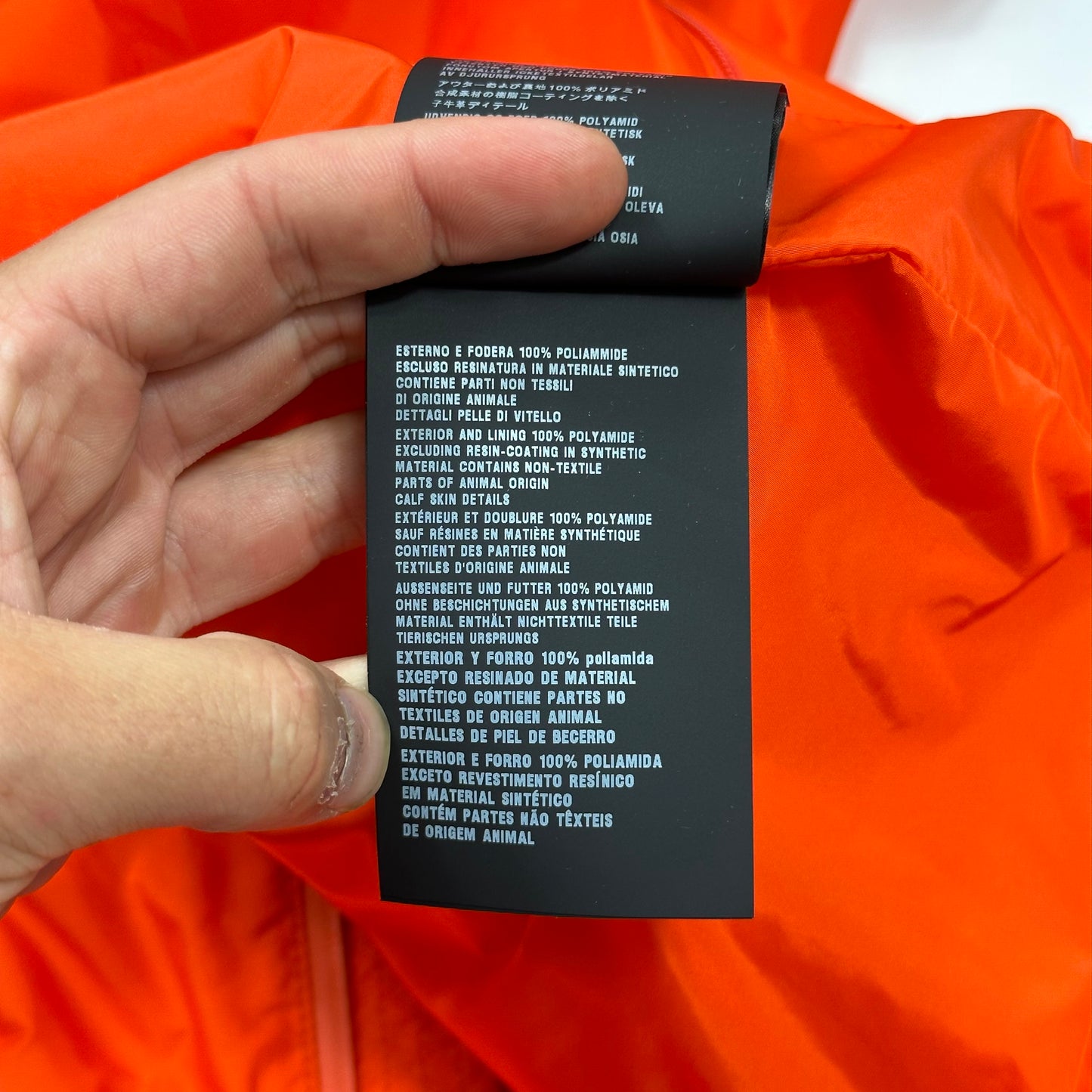 Prada Milano 2019 Laminated Orange Nylon K-way Windbreaker - XXL