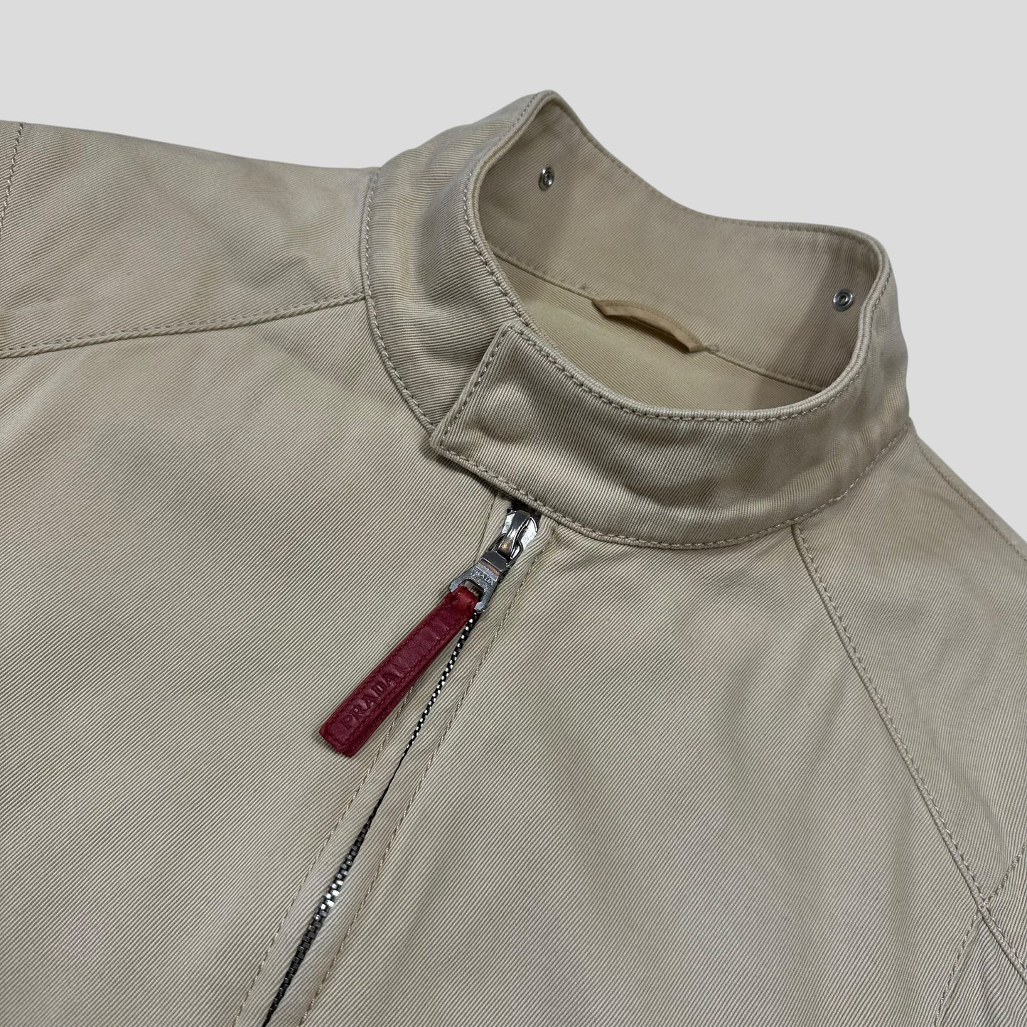 Prada Sport SS01 Articulated Cotton Reinforced Moto Jacket - M/L