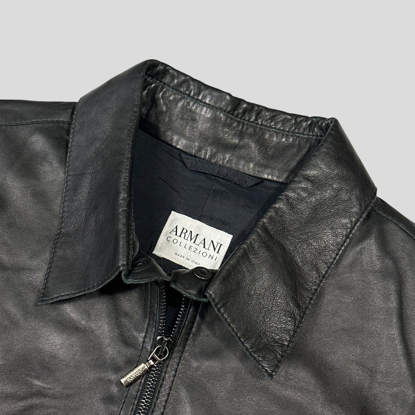 Armani Collezioni 90’s Nappa Leather Lined Chore Jacket - M/L