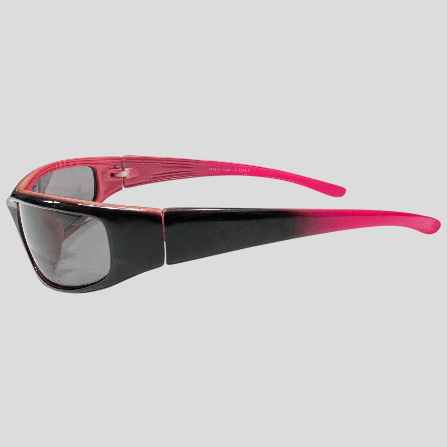 Roberto Cavalli 00’s Hot Pink Gradient Wraparound Sunglasses