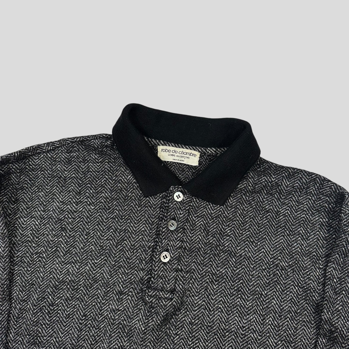 CDG 80’s Robe de Chambre Herringone Collared Knit - S