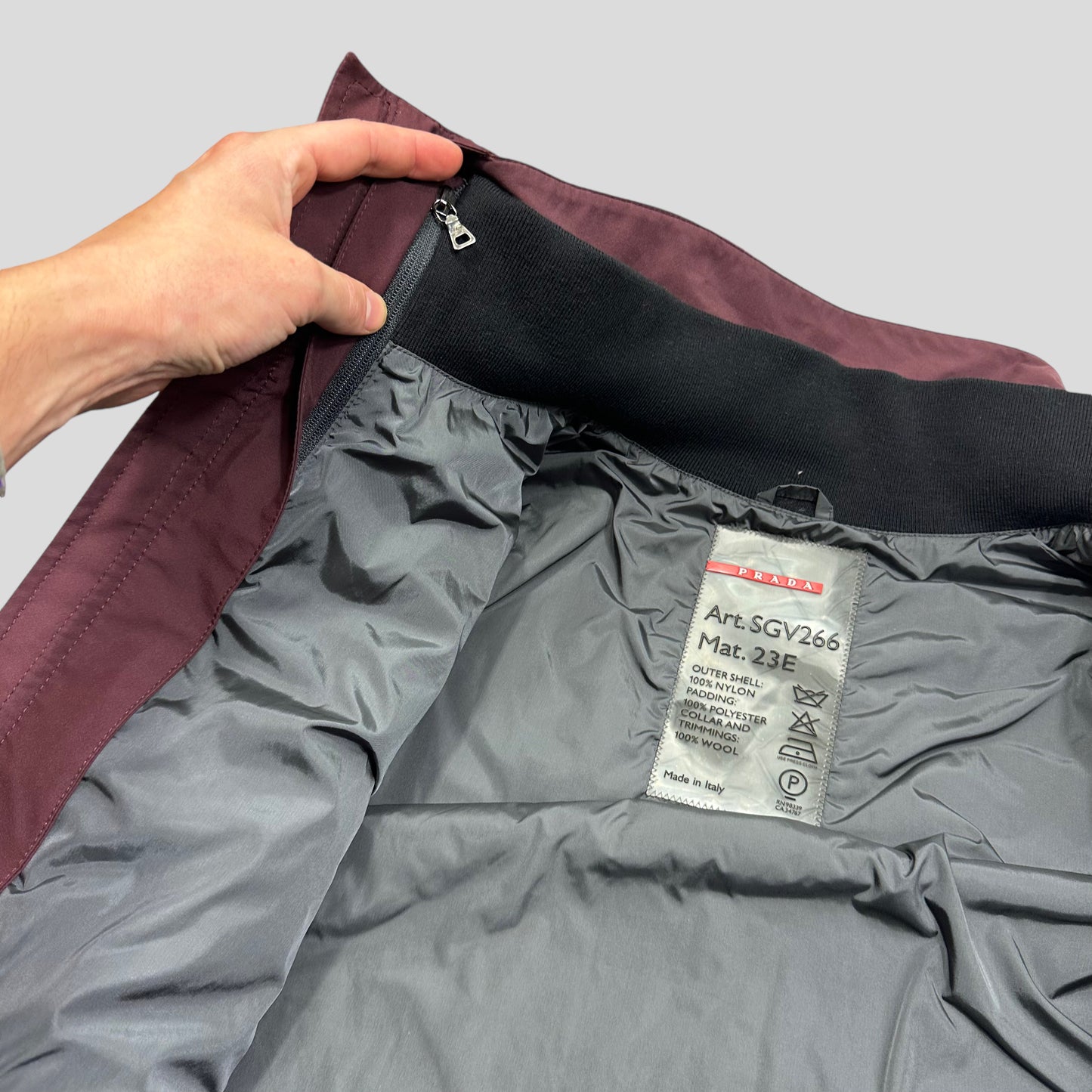 Prada Sport 00’s 3 in 1 Plum Goretex Jacket + Padded Nylon Bomber - IT50 (L)