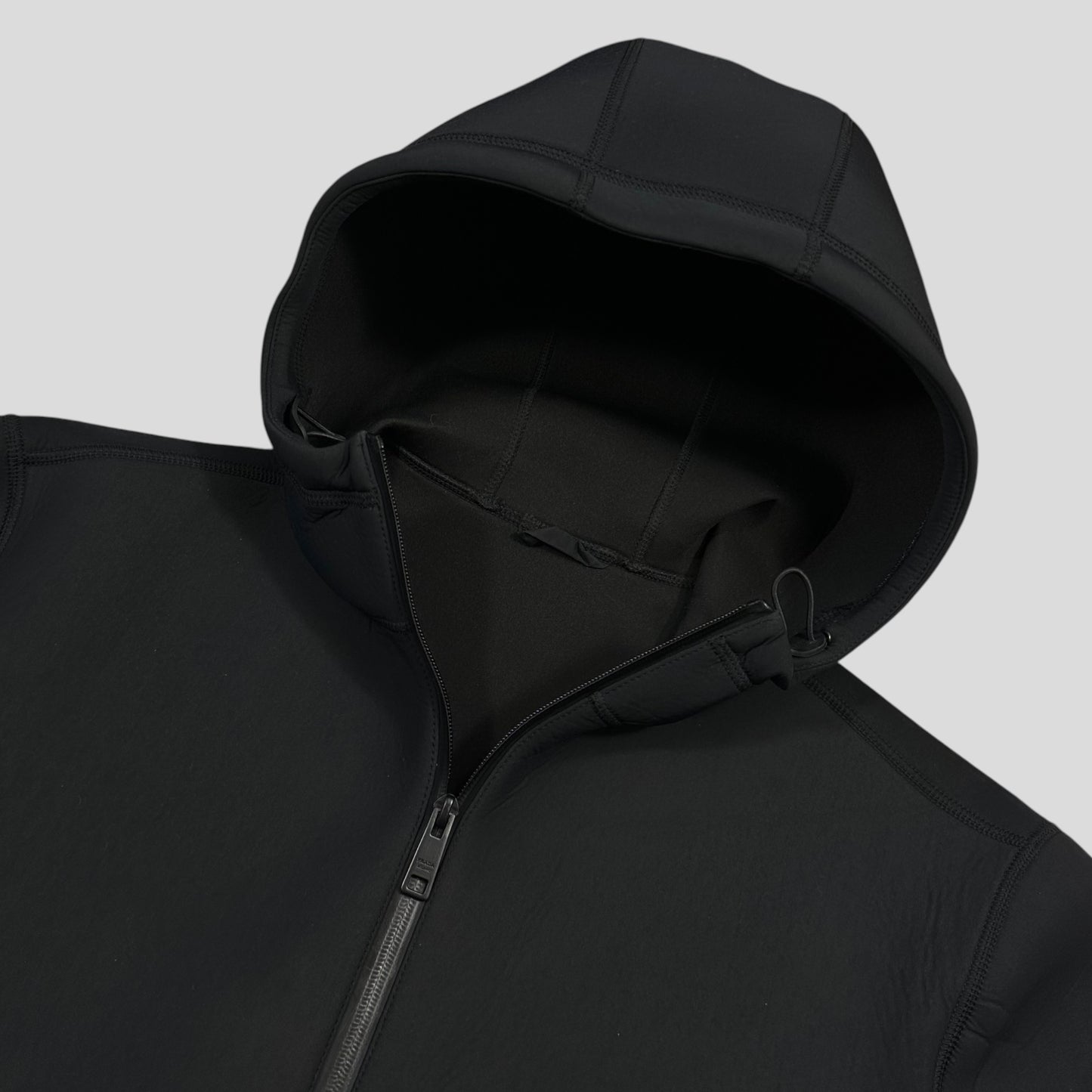 Prada Milano 2018 Technical Scuba Rubberised Race Logo Jacket - M