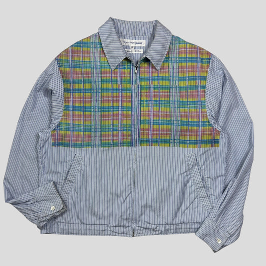 Comme Des Garçons SHIRT 90’s Plaid Striped Boxy Work Jacket - M