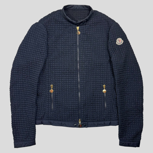 Moncler Marguerite 3D Bubble Wrap Quilted Biker Jacket - 1 (UK8)