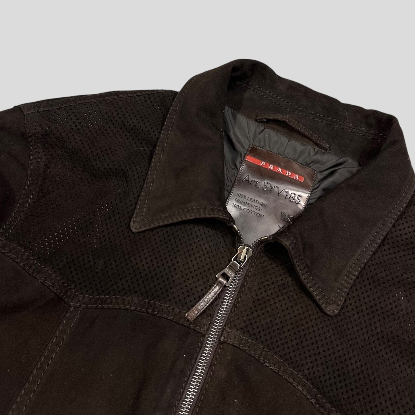 Prada Sport 2006 Leather Suede Perforated Western Jacket - IT52 (M)