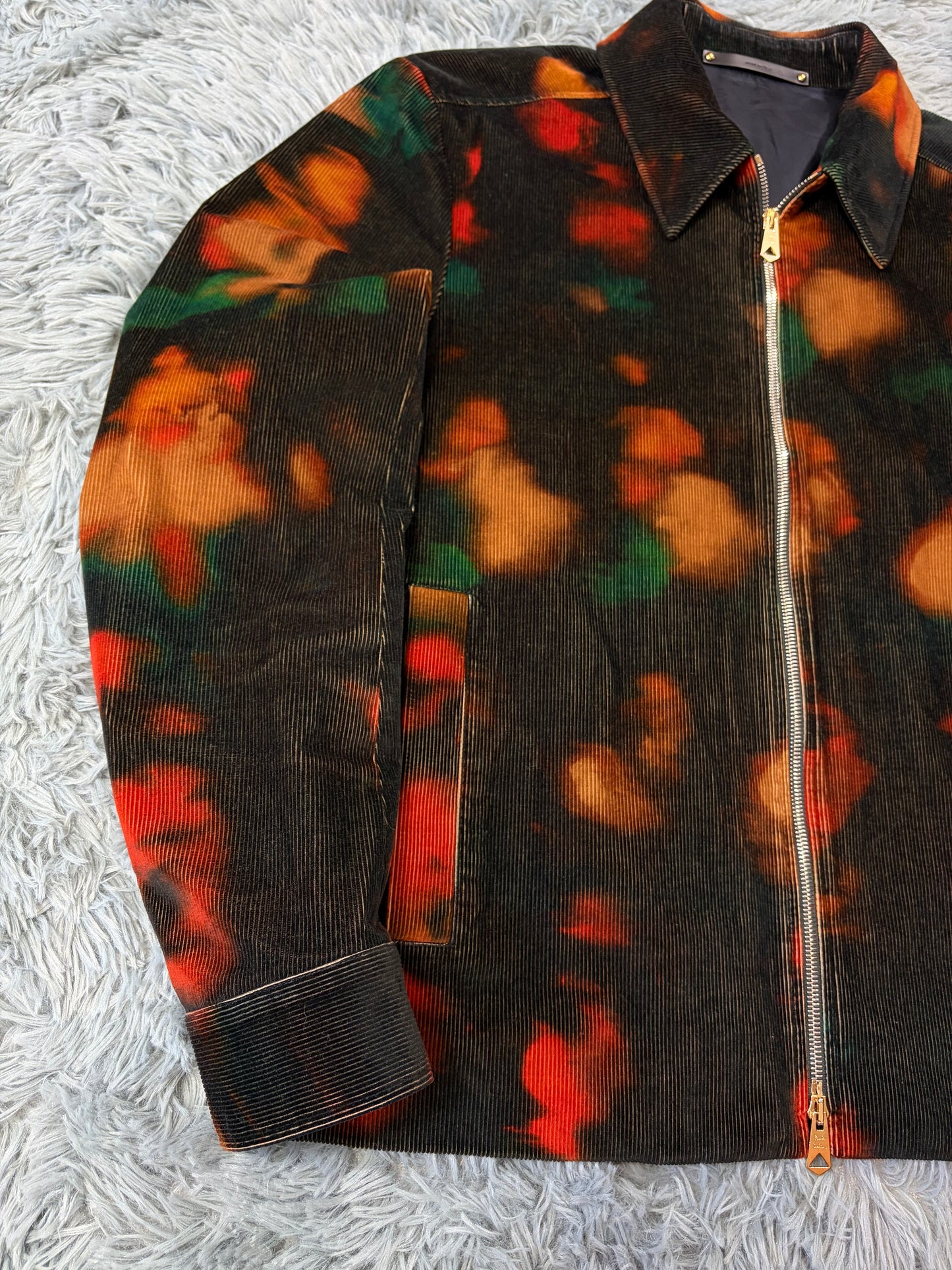 Paul Smith SS22 Lenticular Ink Print Corduroy Blouson Jacket - L